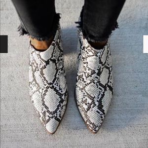 Snakeskin Bootie